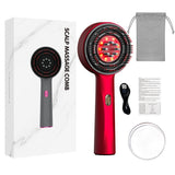Brosse massante HairRevive rouge vue de face