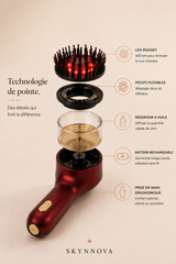 Vue détaillée des composants de la brosse HairRevive